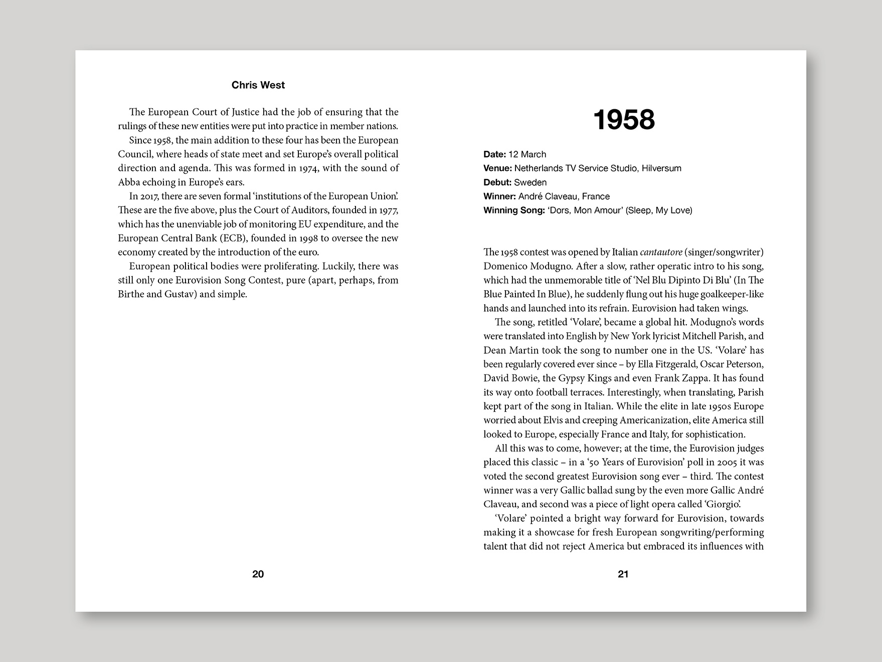 Inside typeset pages from a non-fiction book